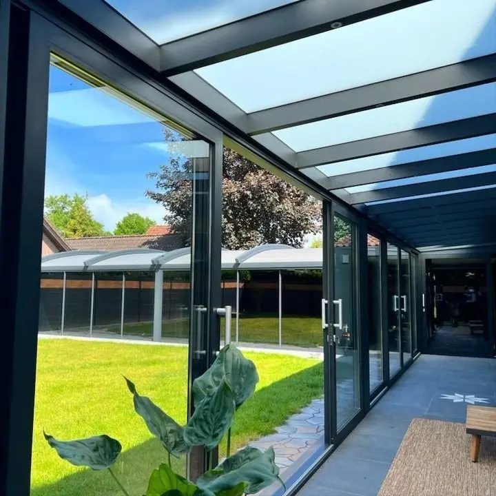 Glass tak og skyvedører i aluminium til terrassen – Nowy Sącz og omegn